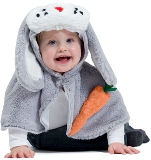 Funny Fashion Carnaval Kostuum Cape Rabbit Grijs - Babymode (6 - 24 maanden)