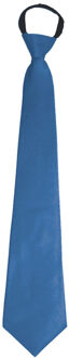 Funny Fashion Carnaval verkleed accessoires stropdas - blauw - polyester - heren/dames