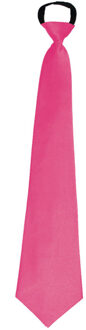 Funny Fashion Carnaval verkleed accessoires stropdas - roze - polyester - heren/dames