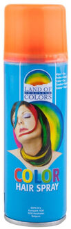 Funny Fashion Carnaval verkleed haar verf - fluor oranje - 111 ml - haarspray - Haar kleuren - carnaval