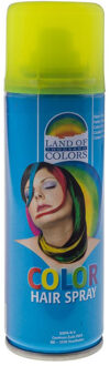 Funny Fashion Carnaval verkleed haar verf/spray geel 111 ml - Verkleedhaarkleuring