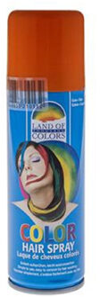 Funny Fashion Carnaval verkleed haar verf/spray oranje 111 ml - Verkleedhaarkleuring
