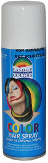 Funny Fashion Carnaval verkleed haar verf/spray wit 111 ml - Verkleedhaarkleuring