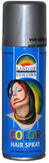 Funny Fashion Carnaval verkleed haar verf - zilver - 111 ml - haarspray - Haar kleuren - carnaval