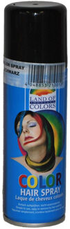 Funny Fashion Carnaval verkleed haar verf - zwart - 111 ml - haarspray - Haar kleuren - carnaval