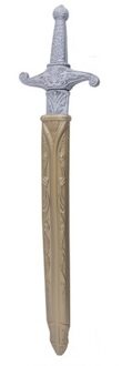 Funny Fashion Carnaval verkleed Ridder zwaard - zilver/goud - 60 cm - kinderen/volwassenen