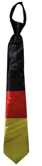 Funny Fashion Carnaval verkleed stropdas in Duitse vlag kleuren - volwassenen - Oktoberfest - Supporters Multi