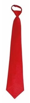 Funny Fashion carnaval verkleed stropdas - rood - 46 cm - polyester - volwassenen