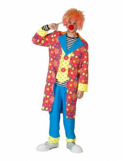 Funny Fashion Clown & Nar Kostuum | Gekke Kleurige Clown Caramba | Man | Maat 52-54 | Carnaval kostuum | Verkleedkleding