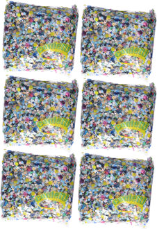 Funny Fashion Confetti - 6x - multi color - papier - 250 gram - feestversiering - carnaval