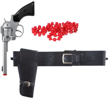 Funny Fashion Cowboy verkleed revolver of pistool - met 192 plaffertjes - met holster