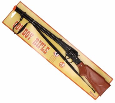 Funny Fashion Cowboy verkleed speelgoed geweer - 65 cm - 8x schots - plaffertjes Multi