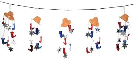 Funny Fashion Cowboy/Western feest thema slinger met cowboy laarzen - 365 cm - Feestartikelen/versiering