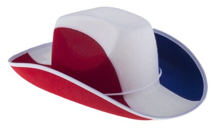 Funny Fashion Cowboyhoed Nederland Hollandse vlag kleuren - supporters hoeden voor volwassenen Multi