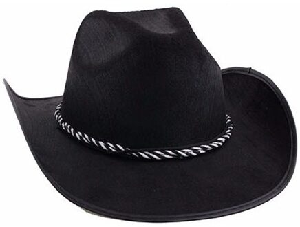 Funny Fashion Cowboyhoed voor volwassenen - zwart - Carnaval verkleed - Western - sheriff - cowboy