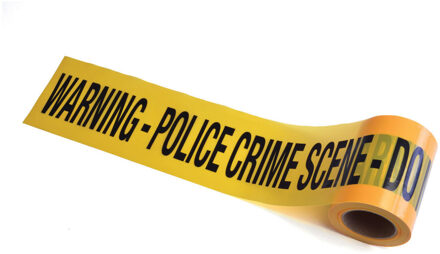 Funny Fashion Crime Scene Warning afzetlint/markeerlint - 30 meter - Markeerlinten - Politie/Crime themafeest