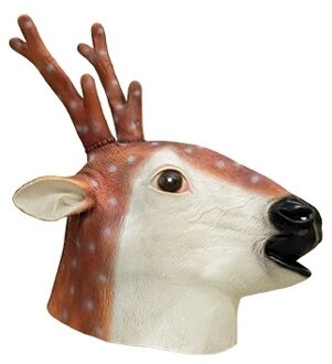 Funny Fashion Dieren verkleed masker hert - latex - volwassenen - dierenkop - carnaval