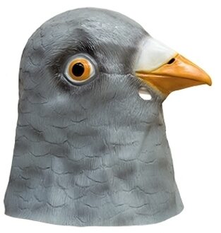 Funny Fashion Dierenmasker duif vogel - latex - volwassenen - hoofdmasker