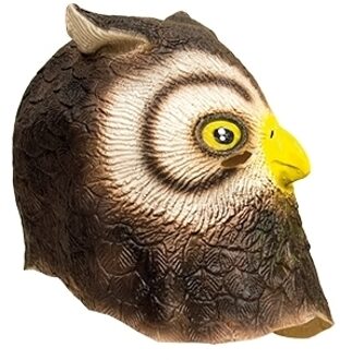 Funny Fashion Dierenmasker uil - van latex - volwassenen - carnaval