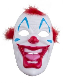 Funny Fashion Enge clowns masker van plastic Multi