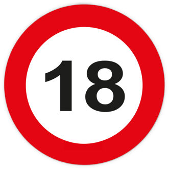 Funny Fashion Feestbordjes 18 jaar - 8x stuks - Wegwerpborden van karton - D23 cm - Verjaardag feestartikelen - Feestbordjes Multikleur