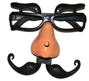 Funny Fashion Fopneus/Fun bril met neus en wenkbrauwen - Verkleed artikelen - carnaval - Gekke Henkie - Verkleedbrillen Multikleur