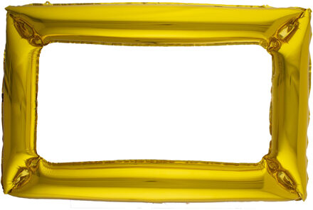 Funny Fashion Foto props opblaasbare fotolijst - 75 x 100 cm - Goud kleurig Goudkleurig