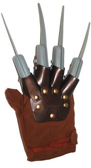 Funny Fashion Freddy Krueger horror handschoen voor volwassenen - Halloween verkleed accessoires