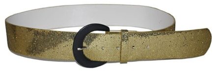 Funny Fashion Gouden glitter riem 110 cm