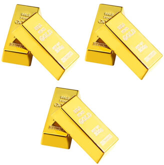 Funny Fashion Goudstaven - kunststof - 12x - piratenschat - Verkleed speelgoed - 6 x 2 cm