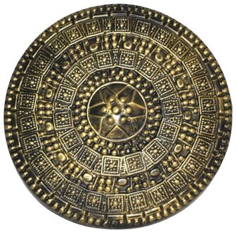 Funny Fashion Grieks/Romeins Soldaten Schild - goud - 45 cm - volwassenen