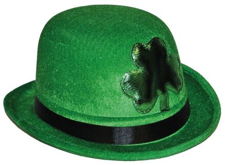 Funny Fashion Groene bolhoed met klaver St Patrick's Day - Hoeden > Chique hoeden