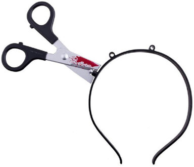 Funny Fashion Halloween/horror diadeem - bloederige schaar - kunststof - verkleedaccessoires