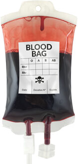 Funny Fashion Halloween nep bloed zak - ophangbaar - 300 ml - carnaval/verkleed artikel - wonden maken Rood