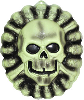 Funny Fashion Halloween Wanddecoratie Halloween Thema Party Doodshoofd 48 Cm - Feestdecoratievoorwerp