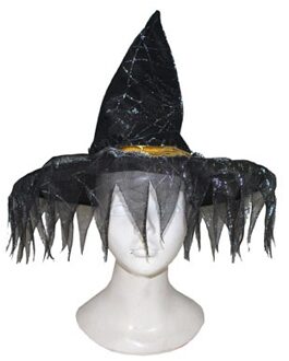 Funny Fashion Halloween Zwarte heksenhoeden - Verkleedhoofddeksels