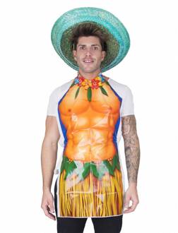 Funny Fashion Hawaii keukenschorten man gespierd - Verkleedattributen Multikleur