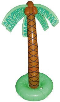 Funny Fashion Hawaii thema palmboom opblaasbaar 179 cm - Opblaasfiguren Multikleur