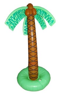 Funny Fashion Hawaii thema palmboom opblaasbaar 179 cm - Opblaasfiguren Multikleur