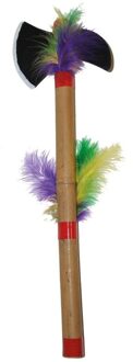 Funny Fashion Indiaanse Tomahawk bijl - 40 cm - carnaval verkleed accessoires wapens Multi