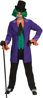 Funny Fashion Joker Kostuum | Knotsgekke Joker Uit Batman | Maat 48-50 | Halloween | Verkleedkleding