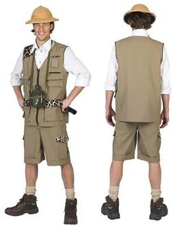 Funny Fashion Jungle & Afrika Kostuum | Fake Freek Safari | Man | Maat 52-54 | Carnaval kostuum | Verkleedkleding