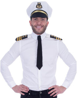 Funny Fashion Kapitein verkleedset - 3-delig - heren - Carnaval - verkleedaccessoires
