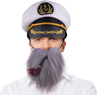 Funny Fashion Kapitein verkleedset - baard/pijp/pet - voor volwassenen