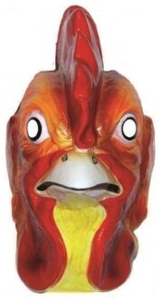 Funny Fashion Kippen of Hanen verkleed dieren masker - voor volwassenen - plastic - met elastiekje Multi