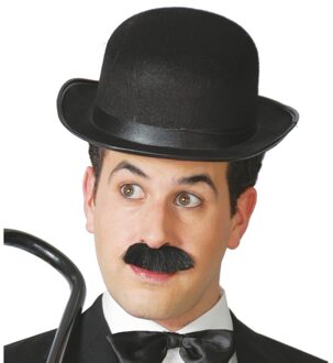 Funny Fashion Klassieke Engelse bolhoed - zwart - vilt - voor volwassenen