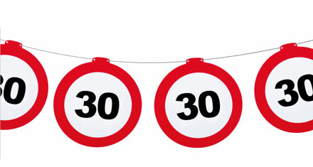 Funny Fashion Leeftijd Verjaardag feestslinger 30 jaar - papier - 120 cm