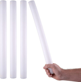 Funny Fashion Lichtstaaf - 4x - groen LED licht - 48 cm - Festival partystaaf - schuimstaaf met verlichting