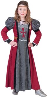 Funny Fashion Middeleeuwse jonkvrouw verkleed jurk voor meisjes 128 (7 jaar)