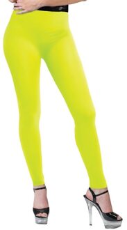 Funny Fashion Neon gele legging voor dames Geel